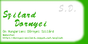 szilard dornyei business card